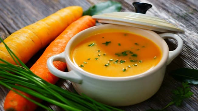 Velouté de carottes à la fleur d'oranger
